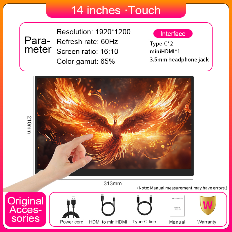 14inch Touchscreen Portable Mo - Phone Accessories Display Board review and price