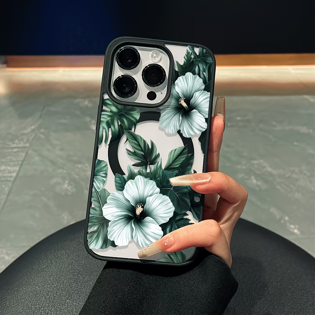 Green Floral Print Phone Case  - Phone Accessories Magnetic review and price