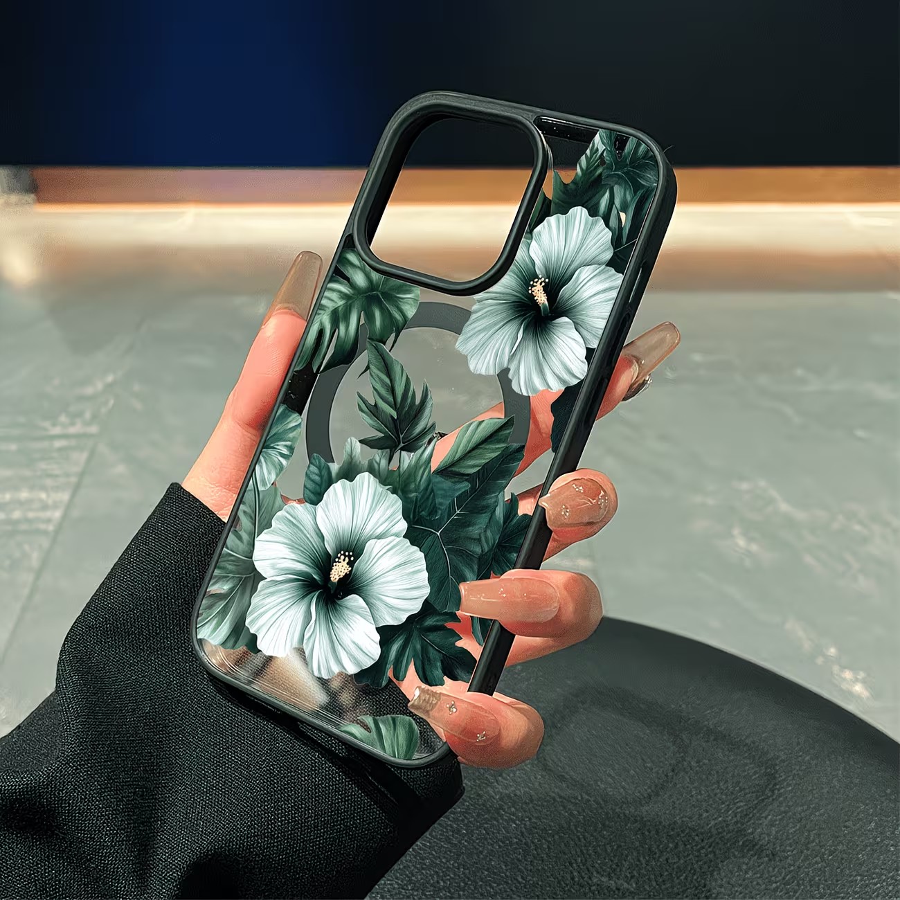 Green Floral Print Phone Case  - Phone Accessories Magnetic review and price